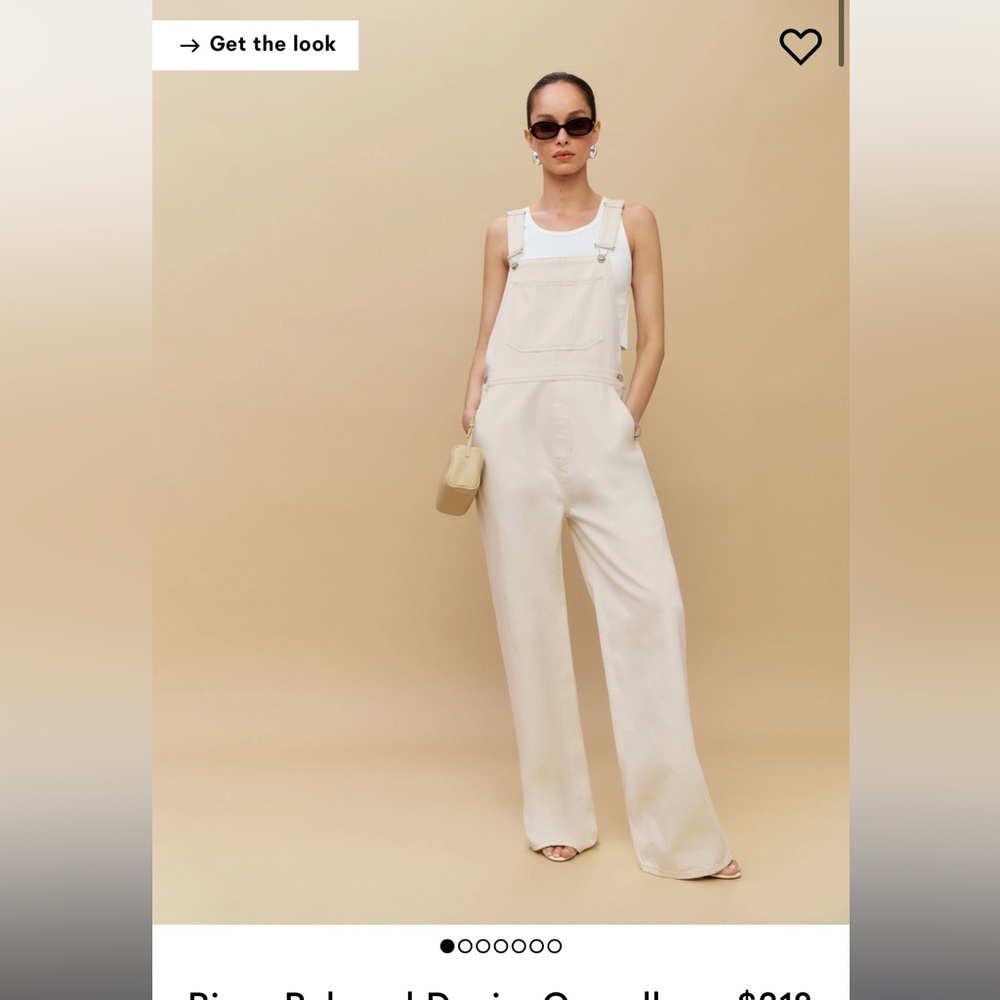 New with Tags - Reformation River Relaxed Denim Overalls